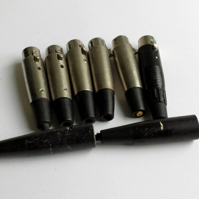 Lot of 8 Switchcraft cable mount XLR connectors